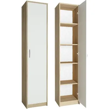 Knihovna Regálová skříň VERNIO sonoma/bílá