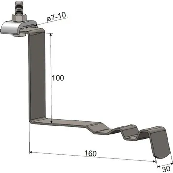 Hromosvod Podpěra PV 22 Tondach Cu 310314 DT TECHNIC s.r.o. 57-02-525-33120