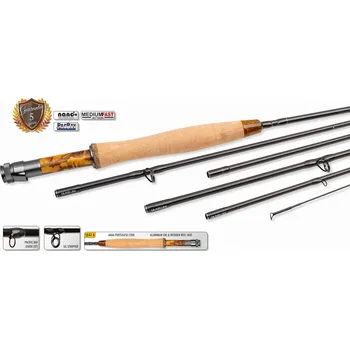 Rybářský prut Traper Prut Quadro Nymph 9ft-10,6ft 2,7m-3,2m #5 4+2-díl