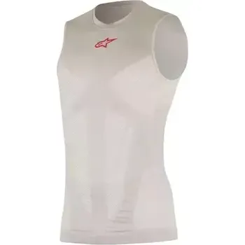 Pánské tričko Alpinestars Tech Tank Summer triko bez rukávů Silver/Red vel. XXL