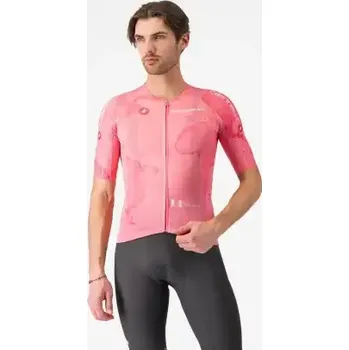 Cyklistické oblečení Castelli Giro 108 Race 8S pánský dres krátký rukáv Rosa Giro vel. XL
