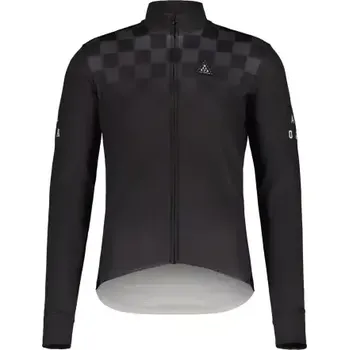 cyklistický dres Maloja SalseraM. pánský dres dlouhý rukáv Moonless/Check vel. M