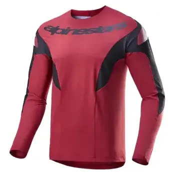 cyklistický dres Alpinestars A-Supra Race pánský dres dlouhý rukáv Burgundy vel. L