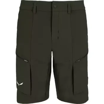 Cyklistické kalhoty Salewa Puez Durastretch Cargo pánské kraťasy Dark Olive vel. M