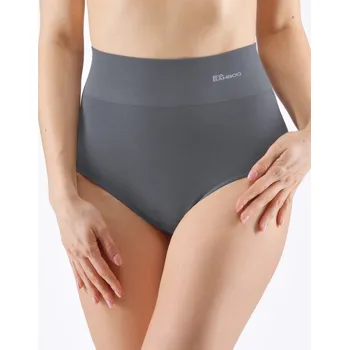 Kalhotky Gina Bambusové klasické kalhotky vysoký pas 00040P Barva/Velikost: tm. šedá / XL/XXL