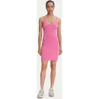 Dámské šaty adidas Každodenní šaty Ribbed JI5750 Růžová Slim Fit XS