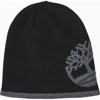 Čepice Pánská čepice Timberland Reversible Logo Beanie black