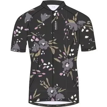 cyklistický dres Maloja VilsaM. AOP 1/2 dámský dres krátký rukáv Deep Black vel. S