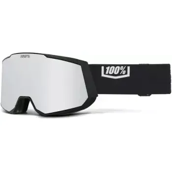 100% Snowcraft XL lyžařské sjezdové brýle Black/HiPER Silver Mirror