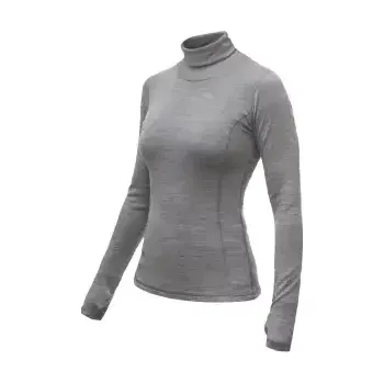 Dámské termoprádlo Sensor Merino Bold Roll Neck dámské triko dlouhý rukáv Cool Gray vel. L