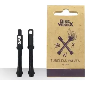 Duše na kolo Bikeworkx Tubeless Valves 45 mm bezdušové ventilky pár