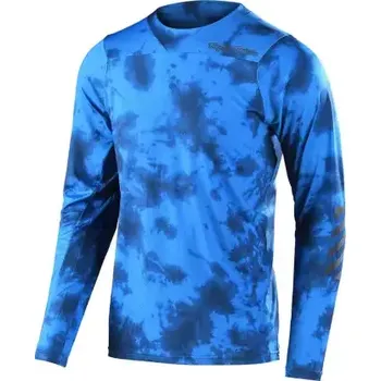 cyklistický dres Troy Lee Designs Skyline pánský dres dlouhý rukáv Tie Dye/slate blue vel. S