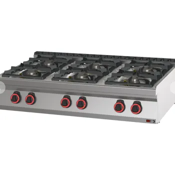 Sporák RM GASTRO Plynový sporák SP 70/012 G 6 zón RedFox