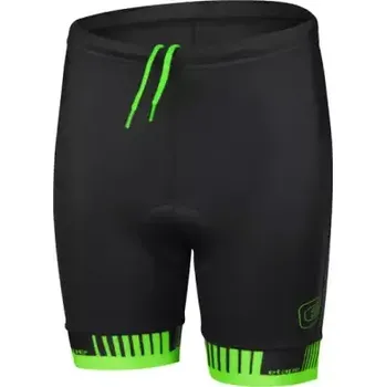 Cyklistické kalhoty Etape Junior 2.0 dětské kraťasy s vložkou černá/zelená vel. 116-122