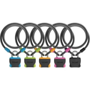 Zámek na kolo OnGuard Neon 8241 kabelový zámek 1200x10 mm, visací zámek oranžová