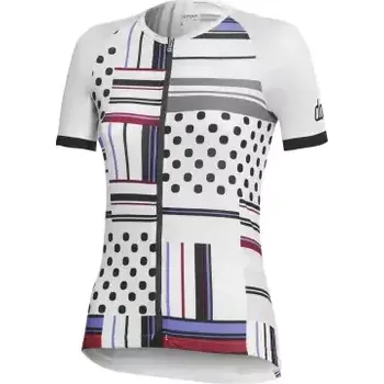 cyklistický dres Dotout Square dámský dres krátký rukáv White vel. S