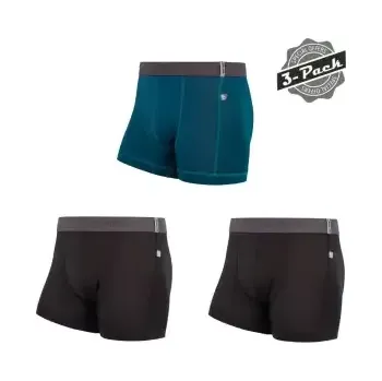 Boxerky Sensor Coolmax Tech 3-pack pánská spodní vrstva černá/safír vel. L