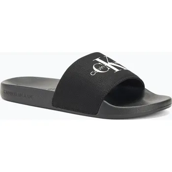 Oblečení a móda Pánské nazouváky Calvin Klein YM0YM01271 Slide Monogram Cv black/bright white