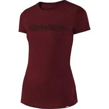 Dámské tričko Troy Lee Designs Women Signature Tee dámské tričko krátký rukáv Heather Mauve vel. L
