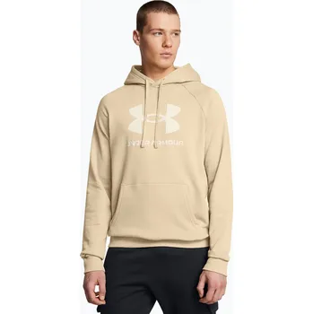 Pánská mikina Pánská mikina Under Armour Rival Fleece Logo HD city khaki/summit white