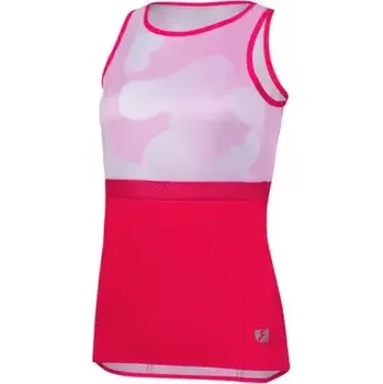 Cyklistika Etape Summer dámský dres bez rukávů bílá/růžová vel. XXL