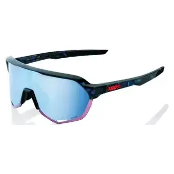 cyklistické brýle 100% S2 HiPER cyklistické brýle Black Holographic/Blue Multilayer Mirror Lens