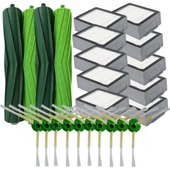 Sada příslušenství pro robotický vysavač Maxi sada HEPA filtry a kartáče pro iROBOT Roomba i4+ 4550, 4552, 4558 24ks