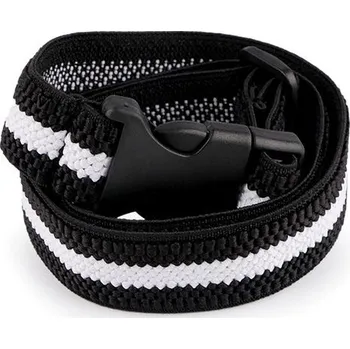 Opasek Dětský pásek pružný šíře 2,5 cm - 5 černá bílá