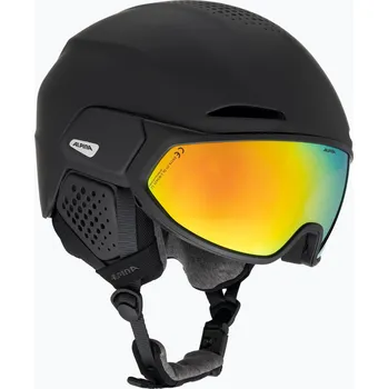 Lyžařská helma Alpina Alto Q-Lite black matt/gold mirror