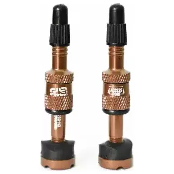 Duše na kolo E-13 Quick Fill bezdušové ventilky 16-24 mm 2 ks Bronze