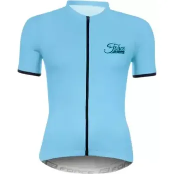 cyklistický dres Force Charm dámský dres krátký rukáv světle modrá vel. XL