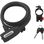 Force Lux zámek spirála 180cm/8mm + držák černá