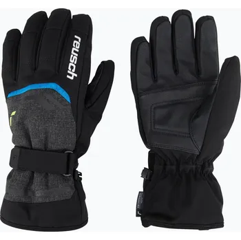 Lyžařské rukavice Reusch Outset R-Tex XT black melange/safety yellow/brilliant blue