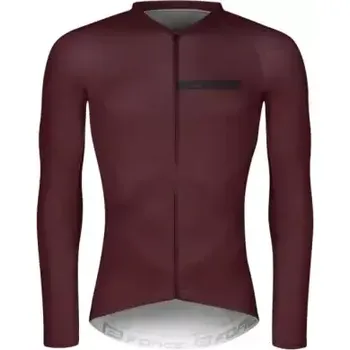 cyklistický dres Force Charm pánský dres dlouhý rukáv bordó vel. XXL