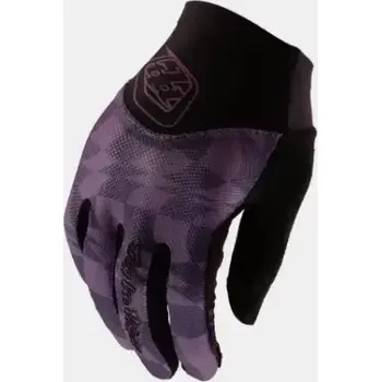 Cyklistické rukavice Troy Lee Designs Ace 2.0 Twisted Checkers dámské MTB rukavice Deep Purple vel. M