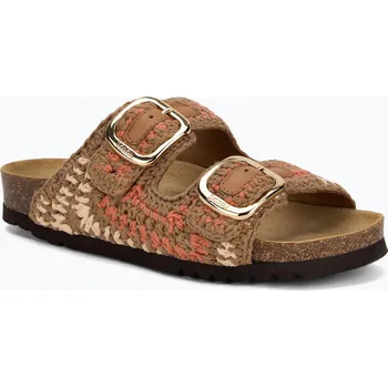 Dámské pantofle Dámské nazouváky Scholl Noelle Crochet bude/light brown/cognac