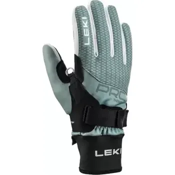 Rukavice Leki PRC ThermoPlus Shark Women běžecké rukavice Black/Ice green vel. 7.5/M