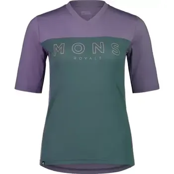 cyklistický dres Mons Royal Redwood Enduro VT WMNS dámský dres krátký rukáv Thistle/Burnt Sage vel. L