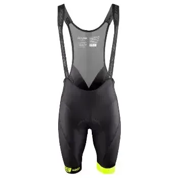 Cyklistické oblečení Force B51 pánské kraťasy s laclem a vložkou černá/fluo vel. S