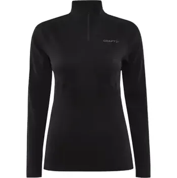 Dámské termoprádlo Craft ADV Wool Merino dámské triko dlouhý rukáv se zipem černá vel. M