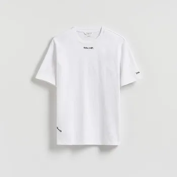 Pánské oblečení Reserved - Tričko relaxed fit s výšivkou - krémová - 393EX-01X - 393EX-01X-S