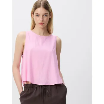 Reserved - Top s příměsí lnu - pastelově růžová - VU803-03X - VU803-03X-L