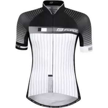 cyklistický dres Force Dash Lady dámský dres krátký rukáv černá/bílá vel. XXL