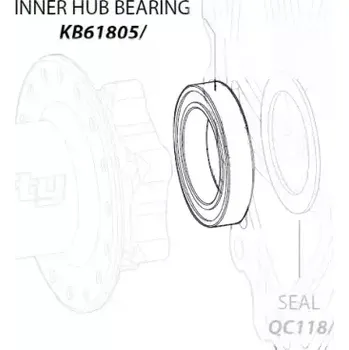 Náboj kola Cannondale KB61805 ložisko do náboj Lefty vnitřní velké