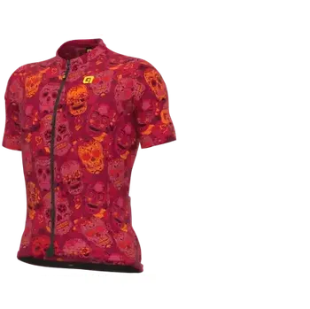 cyklistický dres ALÉ Solid Mexico pánský dres krátký rukáv Bordeaux vel. S