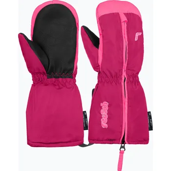 Dětské lyžařské rukavice Reusch Tom Mitten fuchsia purple/knockout pink