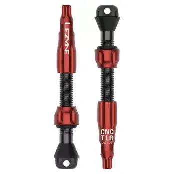 Duše na kolo Lezyne CNC TLR Valve Pro bezdušové ventilky 44mm Red