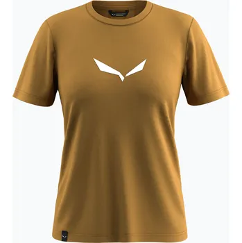Dámské tričko Dámské tričko Salewa Solid Dry golden brown new logo