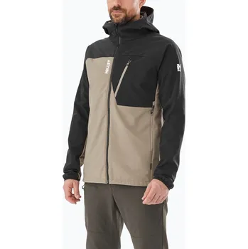 Pánská softshellová bunda Pánská softshellová bunda Millet Magma Shield Hoodie dorite/ black