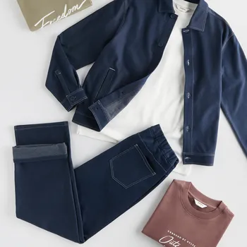 Pánské kalhoty Reserved - Kalhoty wide leg - tmavomodrá - 178EF-59X - 178EF-59X-L